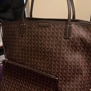 Tory Burch Brown Patterned Tote